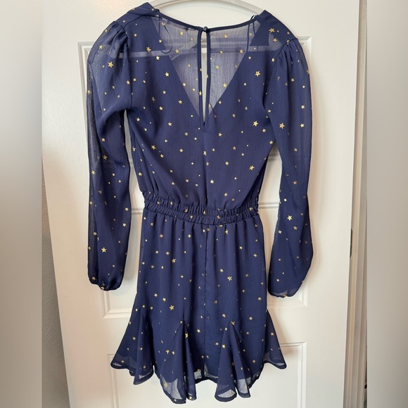 NWT Mi Ami Francesca’s Navy Star Print Dress 
Size XX Small - Picture 2 of 7